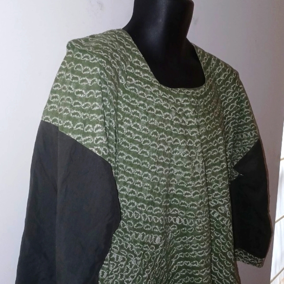 AFRICAN Wear Olive Green and Cream Set: Shirt with Pants [Unisex], XXL - Picture 4 of 7